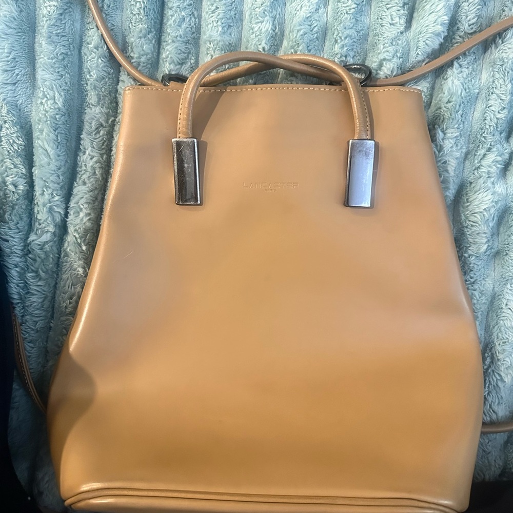 Lancaster Paris Tan Leather Women's Bag/Backpack